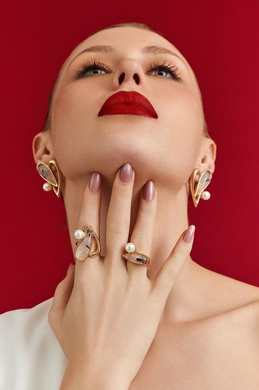 Anel União — Cristal Rutilado