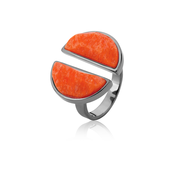 Anel Arco - Feldspato Laranja