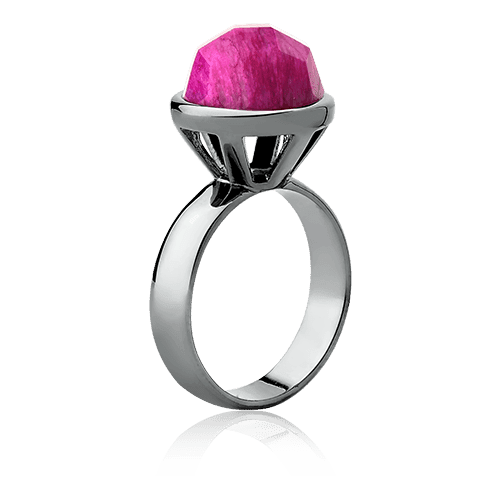 Anel Classic - Feldspato Rosa Pink
