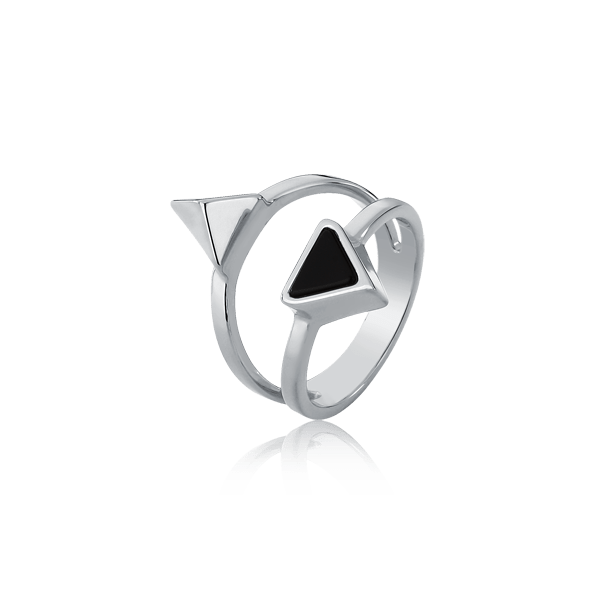 Anel Dýo - Obsidiana Negra Semijoias de luxo e design exclusivo