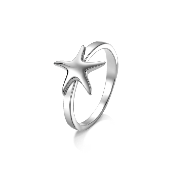 Anel Estrela - Ródio Semijoias de luxo e design exclusivo