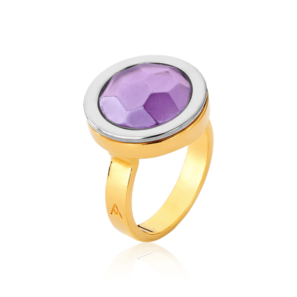 Anel Eterno - Ametista Semijoias de luxo e design exclusivo