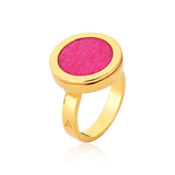 Anel Eterno - Feldspato Rosa Pink Semijoias de luxo e design exclusivo
