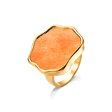 Anel Iduna - Feldspato Laranja Semijoias de luxo e design exclusivo