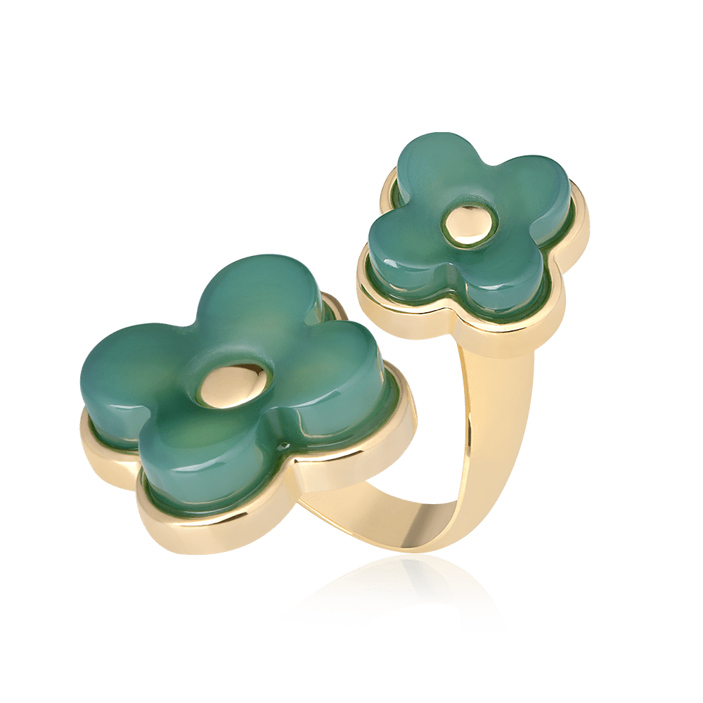 Anel Sensação - Ágata Verde Semijoias de luxo e design exclusivo