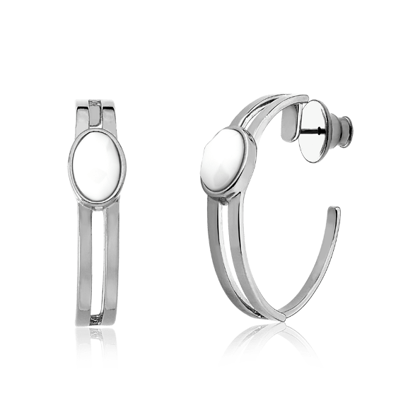 Argola Essencial Oval - Porcelana Semijoias de luxo e design exclusivo