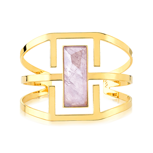 Bracelete Ópera - Ametista — Ouro 18K | Aimer Joias | pulseira semijoia feminina pedra natural
