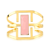 Bracelete Ópera - Quartzo Rosa Semijoias de luxo e design exclusivo