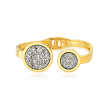 Bracelete Singular com Drusa Platina em banho ouro 18k | Bracelete feminino Aimer Joias