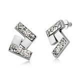Brinco Enigma - Drusa Platina Semijoias de luxo e design exclusivo