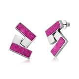 Brinco Enigma - Feldspato Rosa Pink Semijoias de luxo e design exclusivo