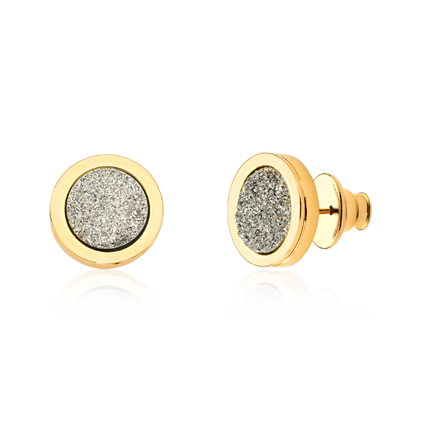 Brinco Singelo - Drusa Platina Semijoias de luxo e design exclusivo