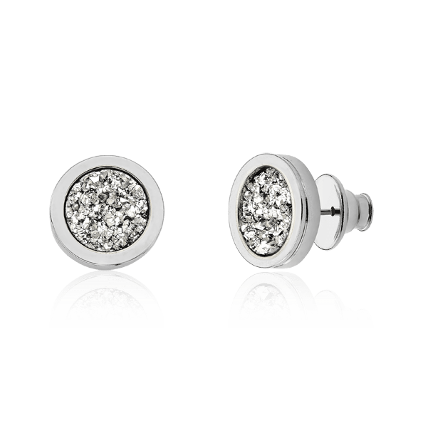 Brinco Singelo - Drusa Platina Semijoias de luxo e design exclusivo
