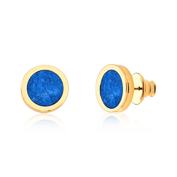 Brinco Singelo - Feldspato Azul Anil Semijoias de luxo e design exclusivo