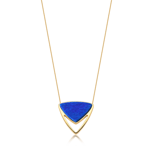 Colar Equilibrio - Feldspato Azul Anil Semijoias de luxo e design exclusivo