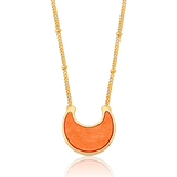 Colar Lua - Laranja — Ouro 18K | Aimer Joias | semijoia feminina pedra natural