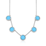 Colar Magnífico - Ágata Azul Céu Semijoias de luxo e design exclusivo