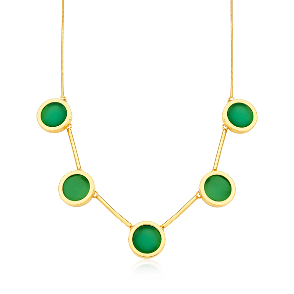 Colar Magnífico - Ágata Verde Semijoias de luxo e design exclusivo