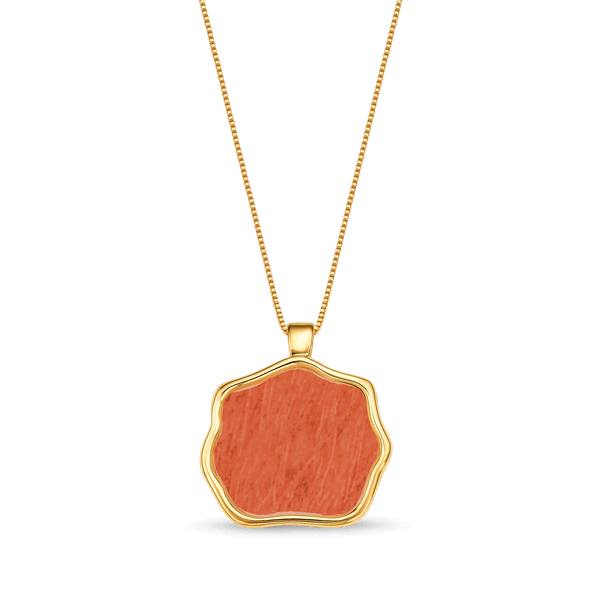 Colar Ostara - Feldspato Laranja Semijoias de luxo e design exclusivo