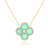 Colar Radiante - Ágata Azul Céu Semijoias de luxo e design exclusivo