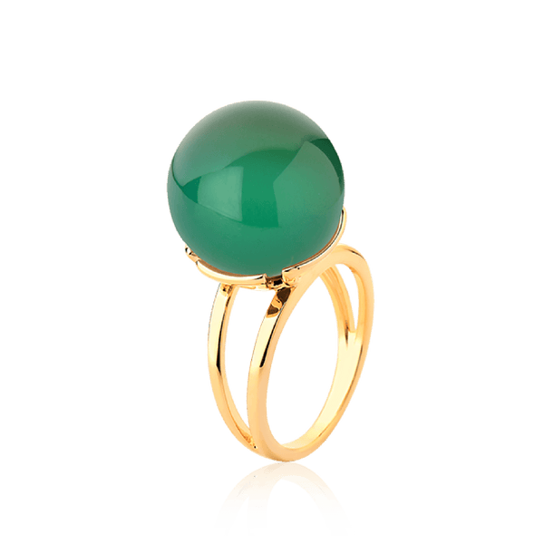 Anel Ball - Ágata Verde