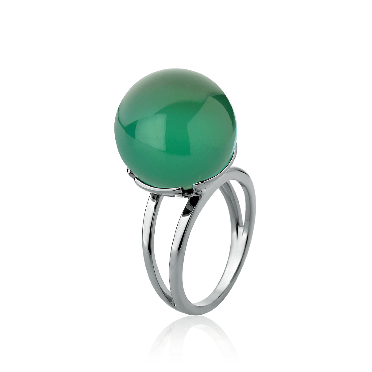 Anel Ball - Ágata Verde
