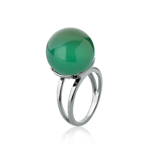 Anel Ball - Ágata Verde