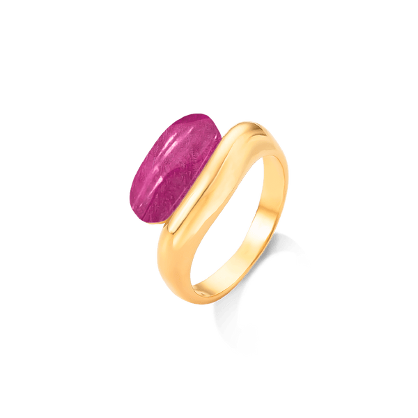 Anel Sentir - Feldspato Rosa Pink