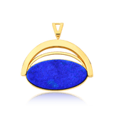 Pingente Ópera - Feldspato Azul Anil — Ouro 18K | Aimer Joias | semijoia feminina pedra natural