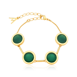 Pulseira Magnífica - Ágata verde Semijoias de luxo e design exclusivo