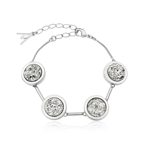Pulseira Magnífica - Drusa Platina Semijoias de luxo e design exclusivo