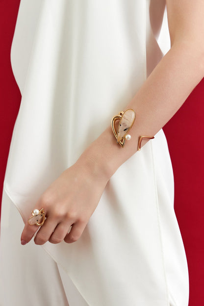 Bracelete Além da Forma - Cristal Rutilado