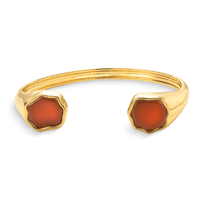Bracelete Flora - Ágata Vermelha