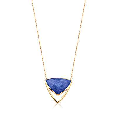 Colar Equilíbrio - Feldspato Azul Anil — ângulo 1