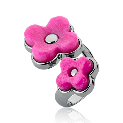 Anel Sensação - Feldspato Rosa Pink — ângulo 1