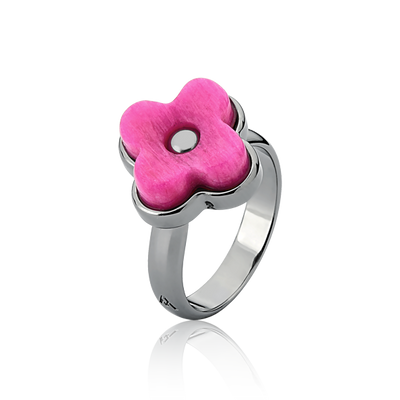 Anel Afeto - Feldspato Rosa Pink — ângulo 1