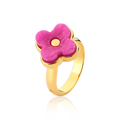 Anel Afeto - Feldspato Rosa Pink — ângulo 1