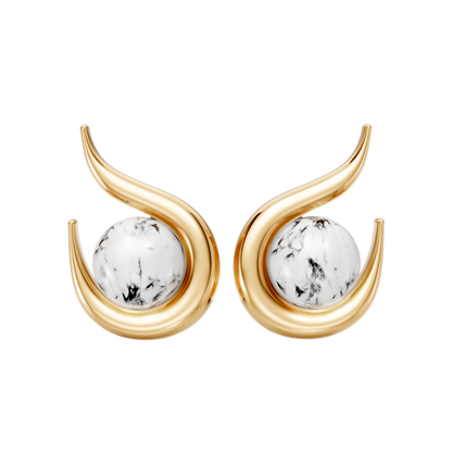 Brinco Órbita — Howlita Branca