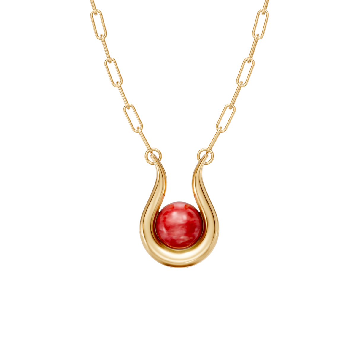 Colar Órbita — Feldspato Vermelho