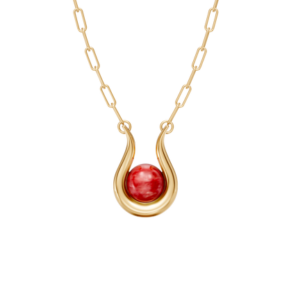 Colar Órbita — Feldspato Vermelho