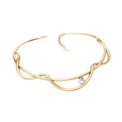 Colar Choker Aurora — Howlita Branca
