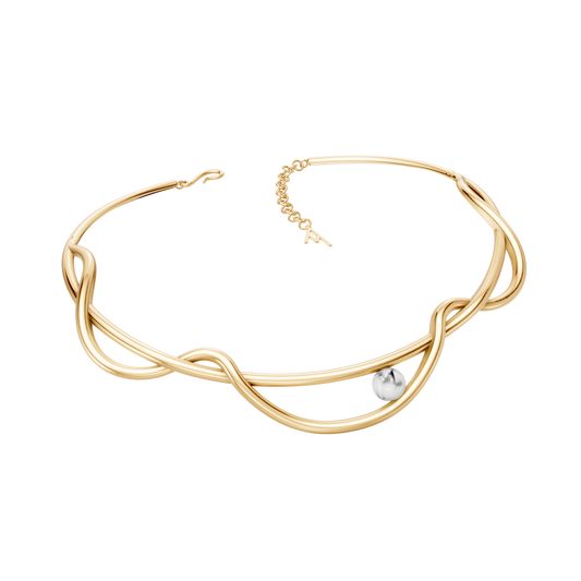 Colar Choker Aurora — Howlita Branca
