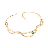 Colar Choker Aurora — Quartzo Verde