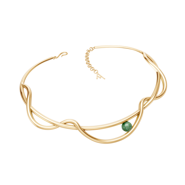 Colar Choker Aurora — Quartzo Verde