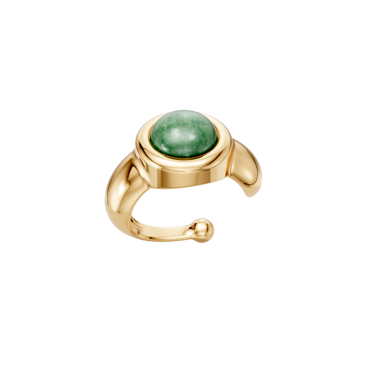 Ear Hook Supernova — Quartzo Verde
