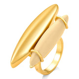 Anel Ecoa - Resina Creme em Banho de Ouro 18K - Aimer Joias