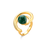 Anel Espiral - Malaquita