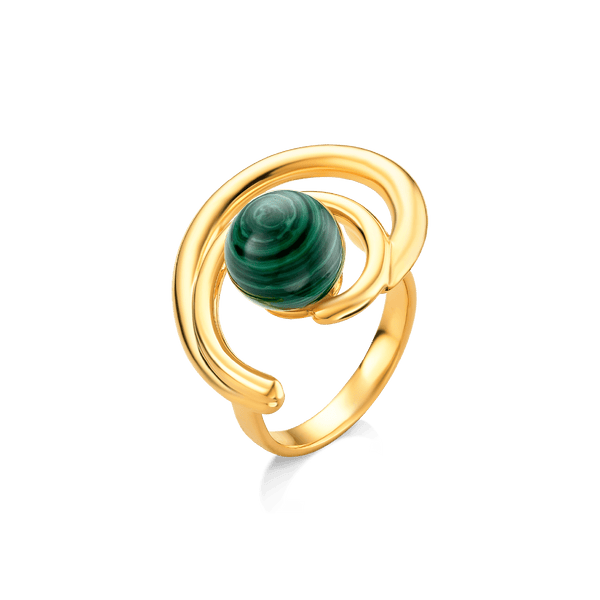 Anel Espiral - Malaquita