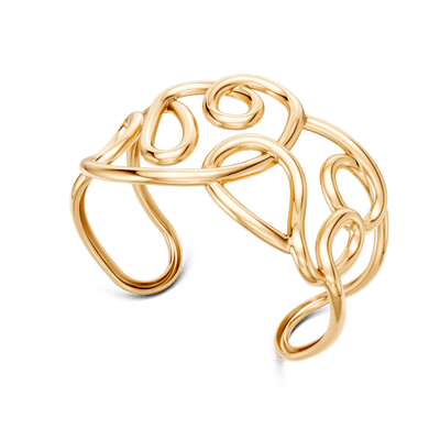 Bracelete Rabiscos - Banho Ouro 18k — ângulo 1