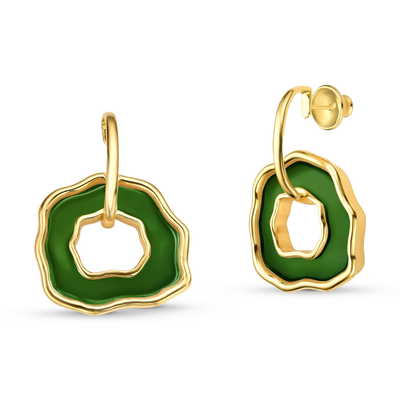 Brinco Elira - Ágata Verde — ângulo 1